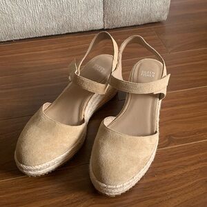 Eileen Fisher new espadrilles, cream, size 9